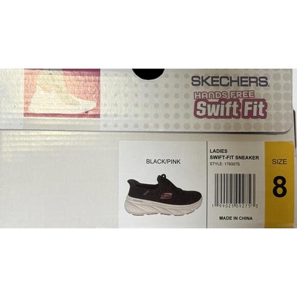 Skechers Hands Free Swift Fit Memory Foam EdgeRide Black Shoes Womens 8 NEW - Picture 5 of 5
